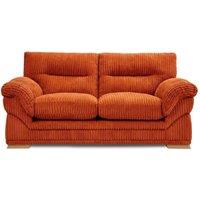 Bliss Furniture Amalfi 2 Seater Claude Sofa Modern Plush Fabric in Orange | Size: 2 Pack