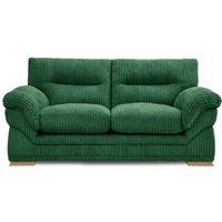 Bliss Furniture Amalfi 2 Seater Claude Sofa Modern Plush Fabric in Green | Size: 2 Pack