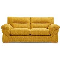 Bliss Furniture Amalfi 3 Seater Claude Sofa Modern Plush Fabric in Mustard | Size: 3 Pack