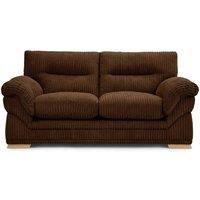 SOFASELECTION UK Amalfi 2 Seater Claude Sofa Modern Plush Fabric in Brown | Size: 2 Pack