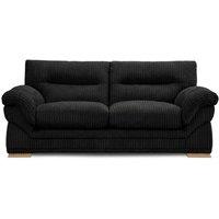 SOFASELECTION UK Amalfi 3 Seater Claude Sofa Modern Plush Fabric in Black | Size: 3 Pack