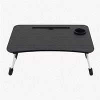 VOGREX Foldable Laptop Table Bed Sofa Tray Portable Lap Desk Stand in Black