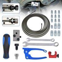 VOGREX 3/16in Unions Nuts Brake Lines Repair Kit Pipe Flaring Cutter in Black