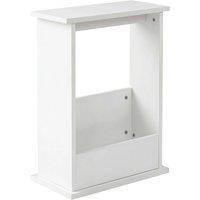 Nordara White Slim Compact Side Table Sofa End Table Bedroom | Size: 100 cm x 15 cm