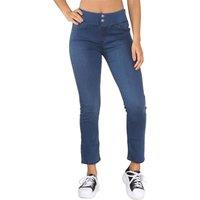 Enzo Women's Straight Leg Wider Waist Jeans in Blue | Size: 20R
