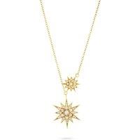 Gold Trip Women's Celestial Double Star Necklace in Gold