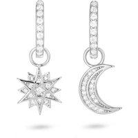 Gold Trip Women's Celestial Moon & Star Huggies in Silver