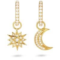 Gold Trip Women's Celestial Moon & Star Huggies in Gold