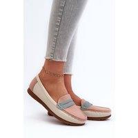Love Lace Women's Classic Moccasin Shoes with Rounded Toe Comfort Everyday in Pink | Size: 4.5