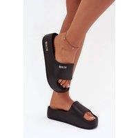 Love Lace Women's Big Platform Foam Sandals for Beach & Everyday Comfort in Black | Size: 7.5