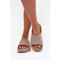 Love Lace Women's Big Star Platform Foam Flip Flops Summer Beach Everyday Casual in Beige | Size: 8.5