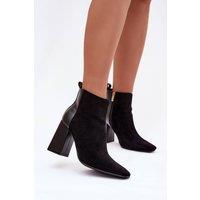 Love Lace Women's Heel Zip Ankle Boots with Pillar Heel Comfort Lining Warm in Black | Size: 4.5