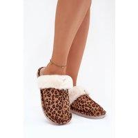Love Lace Women's Soft Fur Lined Suede Slippers For Cozy Warm Steps At Home in Brown | Size: 4