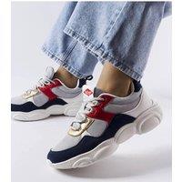 Love Lace Women's Lee Cooper Fabric Sport Sneakers Round Toe Rubber Sole Grip in Grey | Size: 7.5