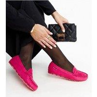 Love Lace Women's Nafisah Dark Pink Suede Flat Slip On Loafers Rubber Sole | Size: 4.5