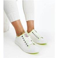 Love Lace Women's Urban Casual Sneakers Cross Jeans Style Lace Up Rubber Everyday in White | Size: 4.5