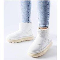 Love Lace Women's Insulated Slip On Snow Boots with Round Toe Comfort Warm in White | Size: 6.5