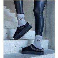 Love Lace Women's Embroidered Greene Platform Snow Boots Slip On Warm Comfort in Black | Size: 7.5