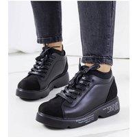 Love Lace Women's Ambly High Sole Sneakers Stylish Comfortable Summer Everyday in Black | Size: 5.5