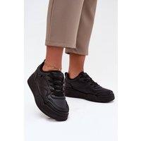 Love Lace Women's Big Star Platform Sneakers with Hi Poly System Insole Cushion in Black | Size: 4.5