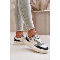 Love Lace Women's Big Star Sport Sneakers in with Rubber Sole Grip in White | Size: 3.5