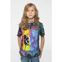 Guns N Roses Kids Use Your Illusion Dye Wash Tee in Blue | Size: 5-6 Years