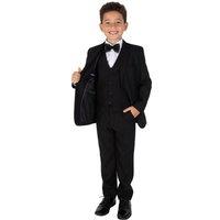 Cinda Men's 5 Piece Black Suits | Size: 14-15 Years