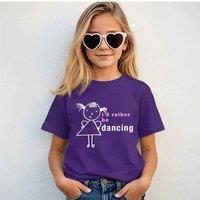 60 SECOND MAKEOVER I'd Rather Be Dancing T-Shirt in Purple | Size: 14-15 Years