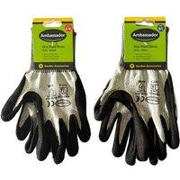 Ambassador Nitrile Coated Gardening Gloves in Grey | Size: Large
