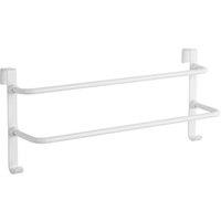 Nordara Double Towel Rail Rack Over Cabinet Door Hanging Radiator in White