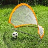 Voltico Portable Kids Football Goal Set with Ball & Carry Bag in Orange