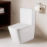 Bathroom Kingdom Milan Rimless Close Coupled Toilet With Soft Close Seat in White