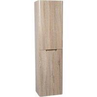 Bathroom Kingdom Monza Oak Wall Hung Tall Cabinet 350mm in Light Brown