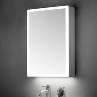 Bathroom Kingdom Ella Illuminated LED Mirror Cabinet 500x700mm in Silver