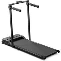 Compact Treadmill with Detachable Rails & Remote Control in Black