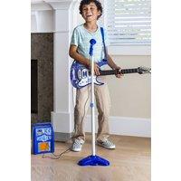 Living and Home Electric Guitar Microphone Amplifier Toy Set in Blue