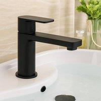 Bathroom Kingdom Risca Black Basin Mixer Tap + Waste