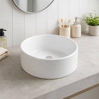 Bathroom Kingdom Rimini Round Counter Top Basin 415mm in White
