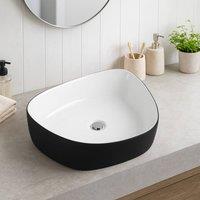 Bathroom Kingdom Orca Black & White Counter Top Basin 410mm