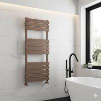 Bathroom Kingdom Queenstown Brushed Bronze Designer Heated Towel Rail 1200x450mm in Brown