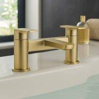 Bathroom Kingdom Swansea Brushed Brass Bath Filler Tap in Gold