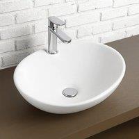 Bathroom Kingdom Pisa Oval Counter Top Basin 330mm in White