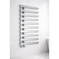 Bathroom Kingdom Milton Chrome Designer Flat Panel Heated Towel Rail 1564x500mm in Silver