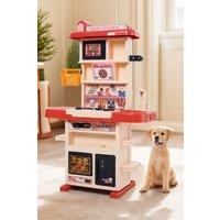 Living and Home Pretend Kitchen Playset 43PCS Toy Accessory Set in Red