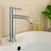 Bathroom Kingdom Redondo Chrome Round Tall Basin Mixer Tap in Silver