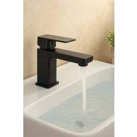 Bathroom Kingdom Quadrado Matt Black Square Basin Mixer Tap