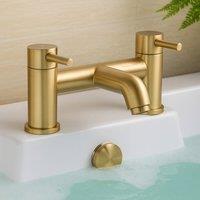 Bathroom Kingdom Chepstow Brushed Brass Bath Filler Tap in Gold