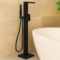 Bathroom Kingdom Swansea Black Floor Standing Bath Filler Tap