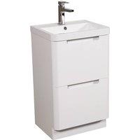 Bathroom Kingdom Monza Gloss White Basin Vanity 500mm