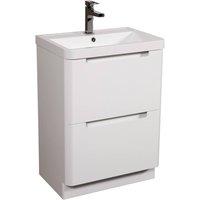 Bathroom Kingdom Monza Gloss White Basin Vanity 600mm